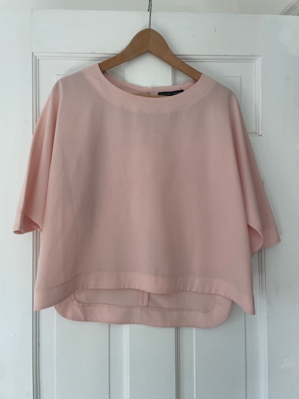 Blush Pink Boxy Short Sleeve Top